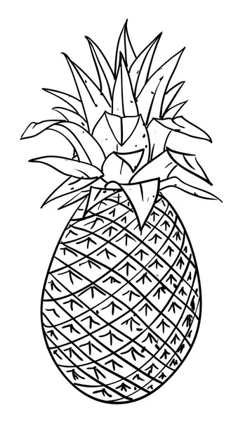 Image de bande dessinée de l'ananas — Image vectorielle