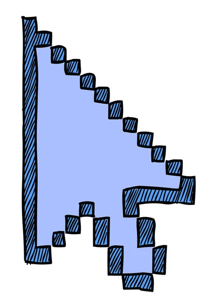 Immagine cartone animato di Icona puntatore. Simbolo freccia cursore — Vettoriale Stock