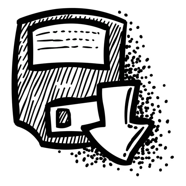 Tecknad bild av Spara ikon. Floppy symbol — Stock vektor