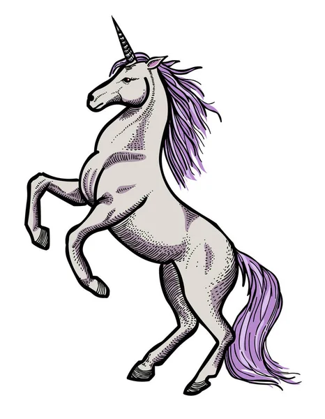 Citra kartun unicorn - Stok Vektor