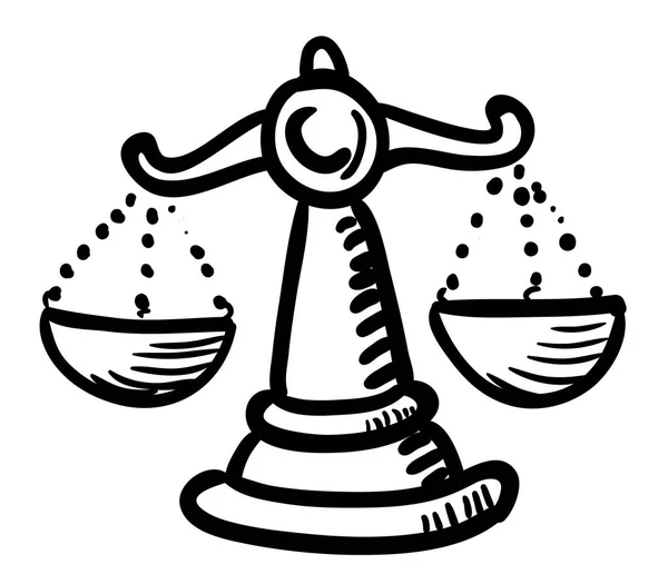 Cartoon image of Balance Icon. Scales symbol — Stock Vector