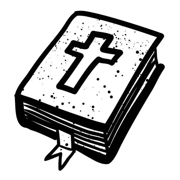 Image de bande dessinée de l'icône de la Bible. Symbole religieux — Image vectorielle