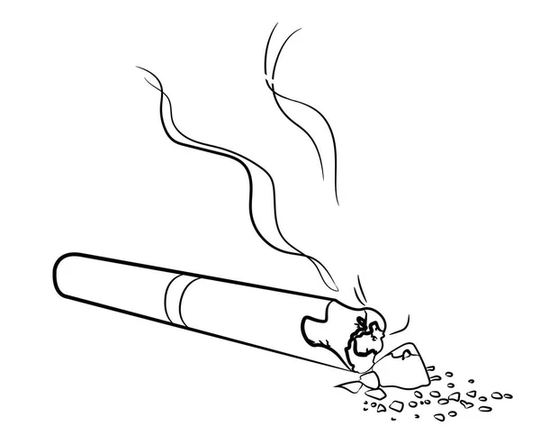 Desenhos animados imagem de cigarro — Vetor de Stock