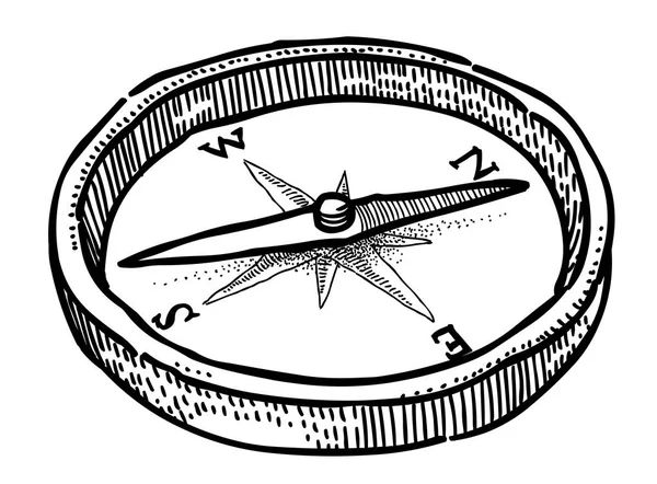 Kreskówka obraz ikony kompasu. Architektura symbol — Wektor stockowy