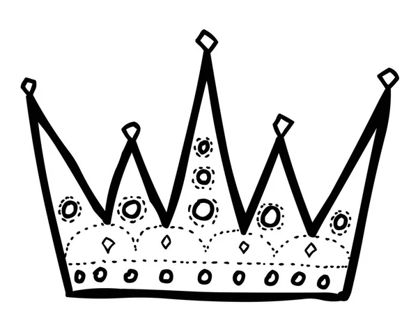 Мультиплікаційне зображення Коронної ікони. Символ корони — стоковий вектор