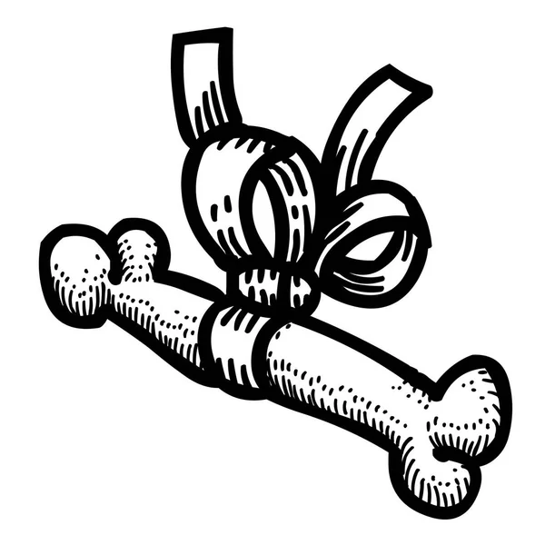 Cartoon-Bild von Hundeknochen-Ikone. Knochensymbol — Stockvektor