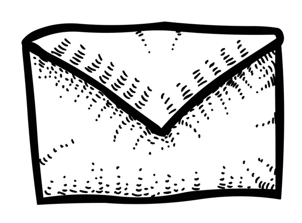Cartoon afbeelding van het pictogram van de envelop. Mail-symbool — Stockvector