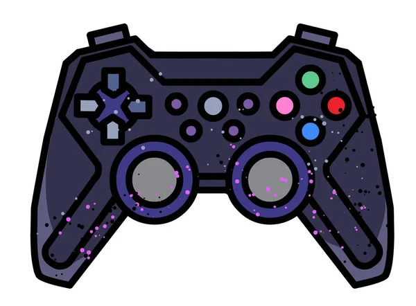 Image de bande dessinée de Game Icon. Symbole de manette — Image vectorielle