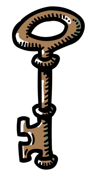 Kreslený obrázek ikony klíče. Symbol klíče — Stockový vektor
