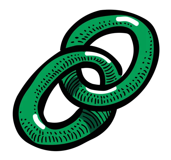 Bağlantı simgesini çizgi film görüntüsü. Zincir simgesi