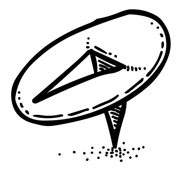 Imagem dos desenhos animados de Push Pin Icon. Símbolo do pino — Vetor de Stock