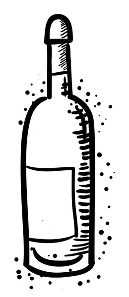Imagem de desenho animado de garrafa de vinho —  Vetores de Stock