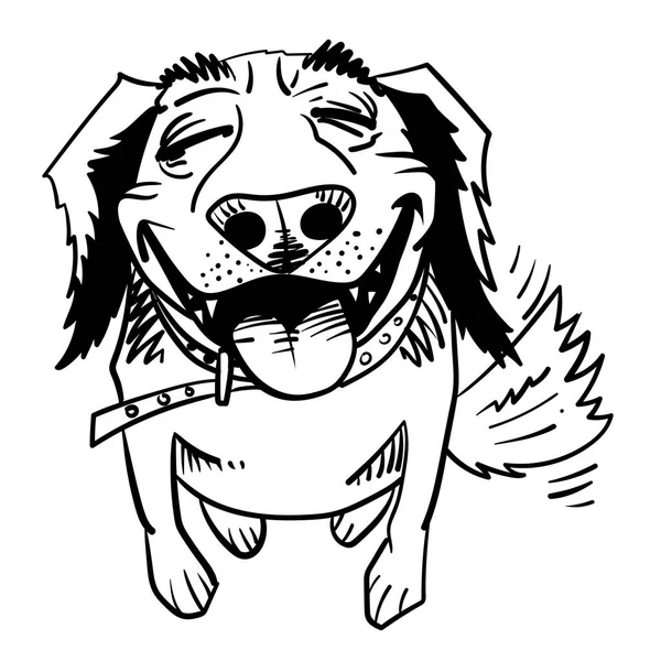 खुश कुत्ते की कार्टून छवि — स्टॉक वेक्टर