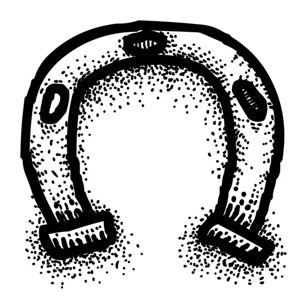 Imagem de desenho animado de Horseshoe Icon. Símbolo de patricks feliz — Vetor de Stock