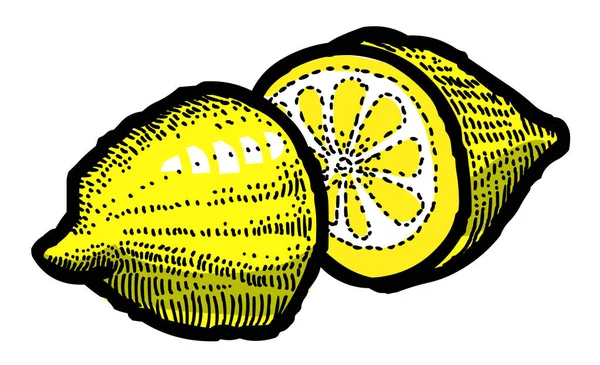 Limon simgesi çizgi film görüntüsü. Meyve sembolü — Stok Vektör