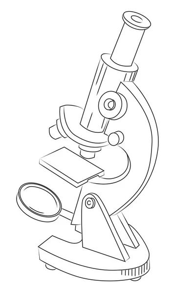 Image de bande dessinée du microscope — Image vectorielle