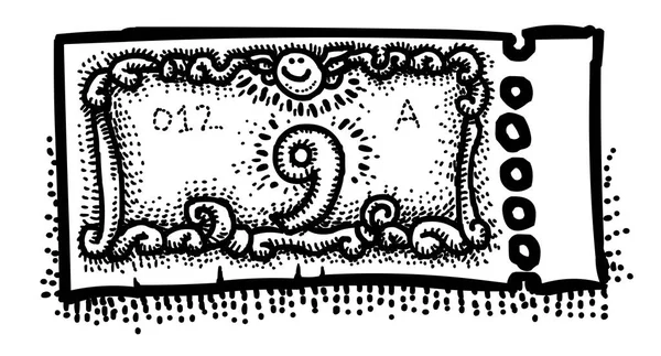 Cartoon image of Ticket Icon. Raffle symbol — Stock Vector