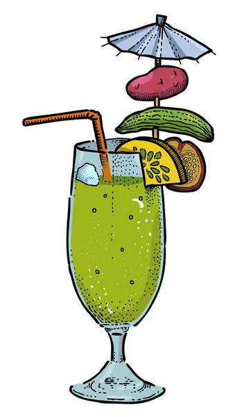 Cartoon image of weird cocktail — Stock Vector