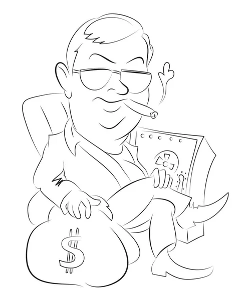 Desenhos animados de homem de negócios — Vetor de Stock