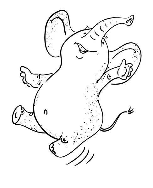 卡通形象的跳舞大象 — 图库矢量图片