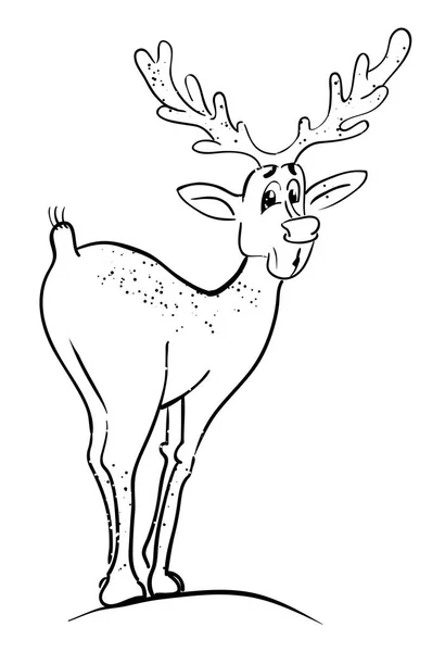 Cartoon image of reindeer — Stock Vector