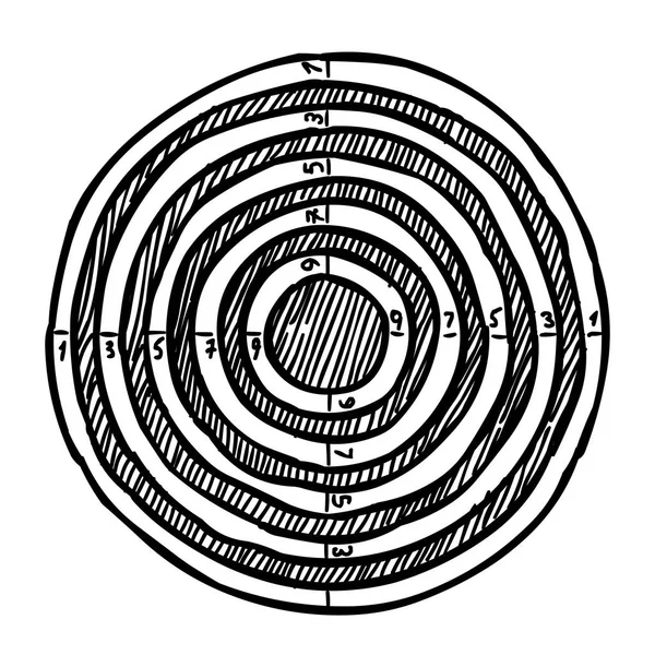 Imagem dos desenhos animados de Target Icon. Símbolo do alvo —  Vetores de Stock