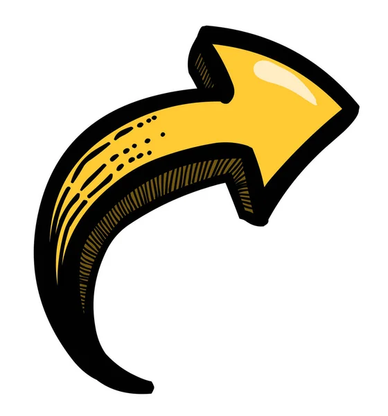 Rajz-félének nyíl ikonra. Nyíl szimbólum — Stock Vector