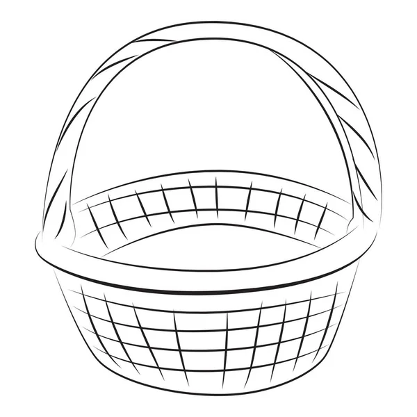Imagem dos desenhos animados de Basket Icon. Símbolo da cesta — Vetor de Stock