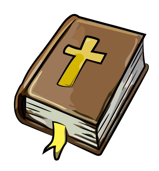 Cartoon afbeelding van het pictogram van de Bijbel. Symbool van de godsdienst — Stockvector