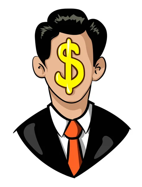 Cartoon image of Businessman Icon. Leadership symbol — Stock Vector