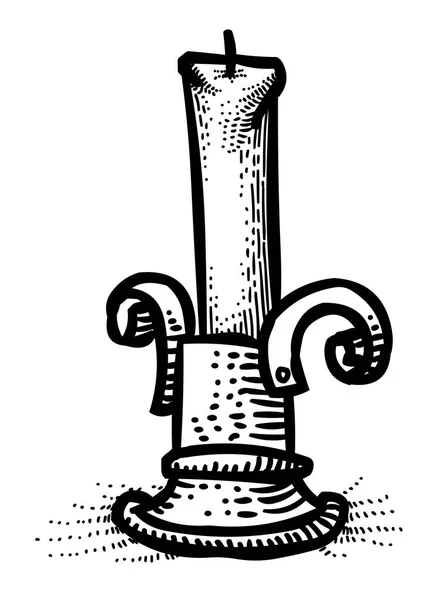 Imagen de dibujos animados del icono de la vela. Símbolo Memorial — Vector de stock