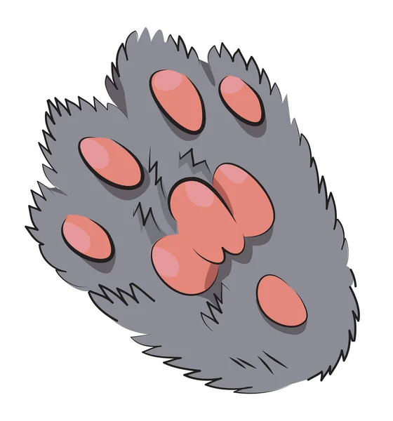 Imagen de dibujos animados del icono de la pata del gato. Concepto de logotipo — Vector de stock