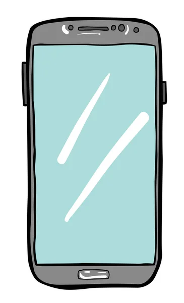 Cartoon afbeelding van het pictogram van de mobiele telefoon. Smartphone-pictogram — Stockvector