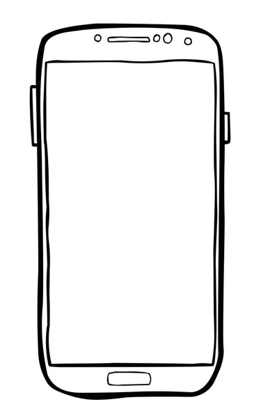 Cartoon afbeelding van het pictogram van de mobiele telefoon. Smartphone-pictogram — Stockvector