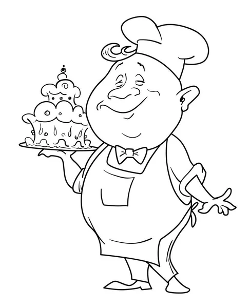 Imagen de dibujos animados del chef — Vector de stock
