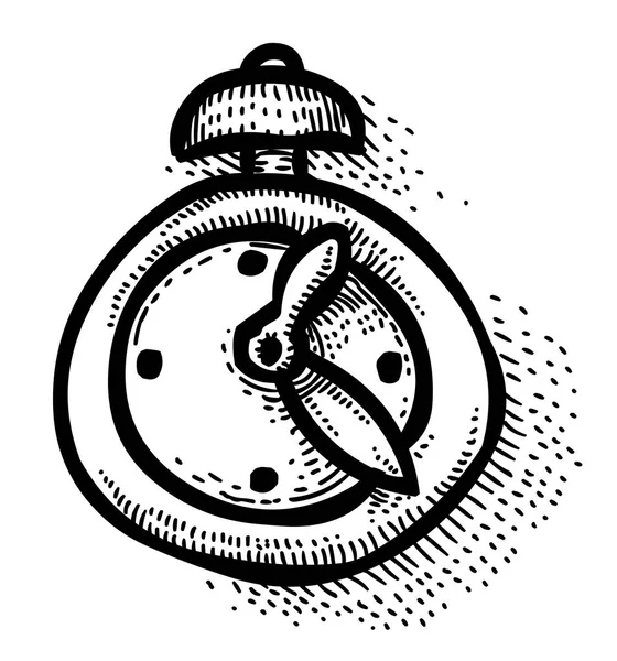 Karikaturbild der Uhr-Ikone. Zeitsymbol — Stockvektor