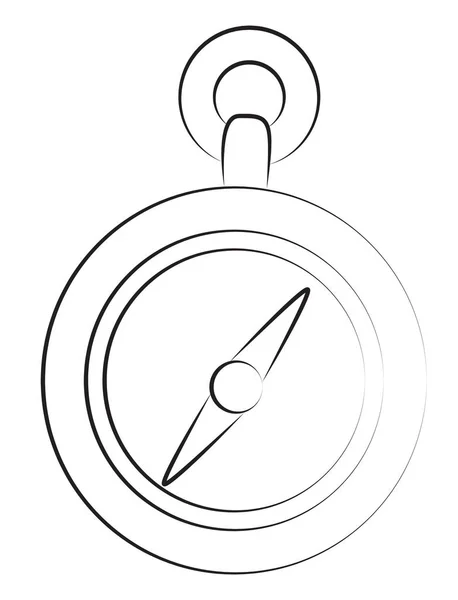 Image de bande dessinée de l'icône de boussole. Symbole architecture — Image vectorielle