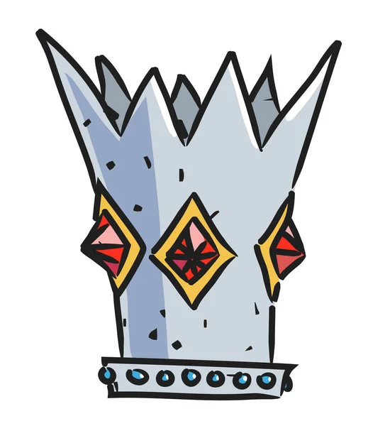 Cartoon afbeelding van het pictogram van de kroon. Symbool van de kroon — Stockvector