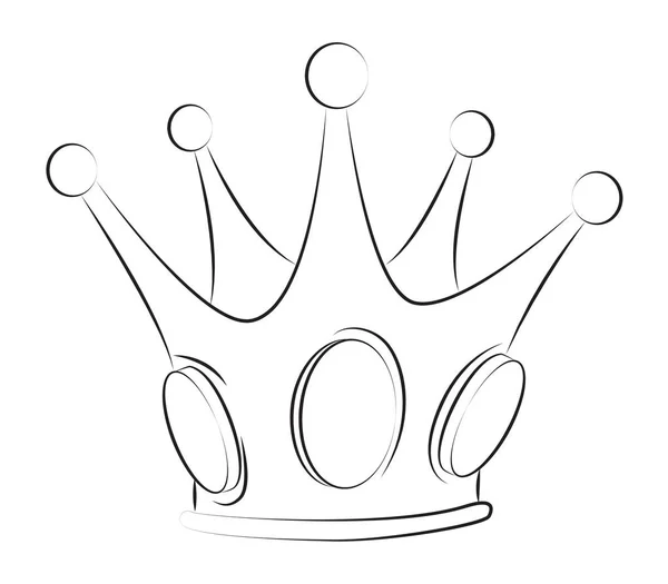 Tecknad bild av kronan ikonen. Crown symbol — Stock vektor