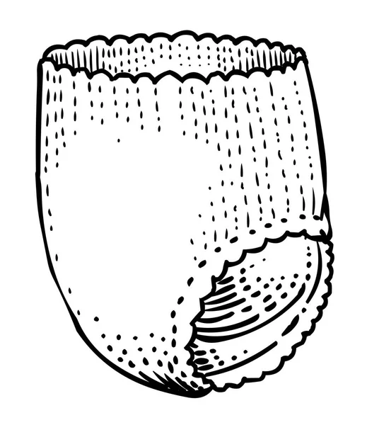 Imagen de dibujos animados del icono del pañal. Símbolo de pañales — Vector de stock