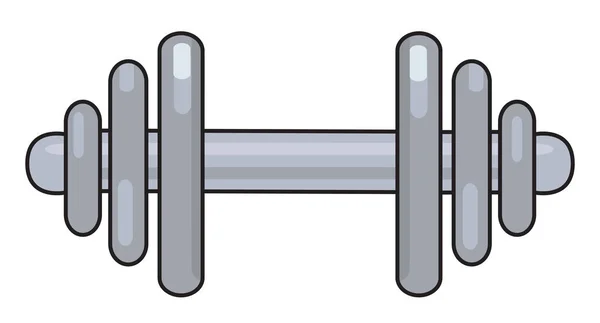 Cartoon afbeelding van het pictogram van de halter. Barbell symbool — Stockvector