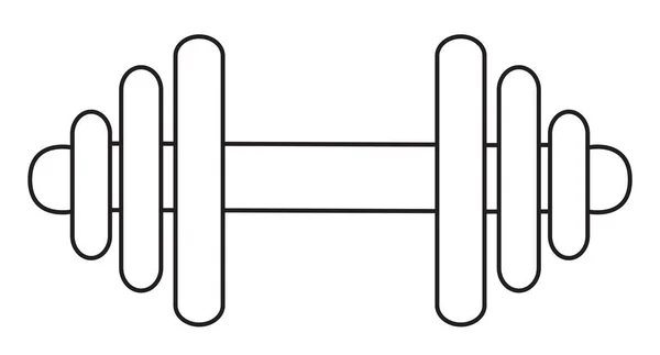 Immagine del cartone animato di Dumbbell Icon. Simbolo del bilanciere — Vettoriale Stock