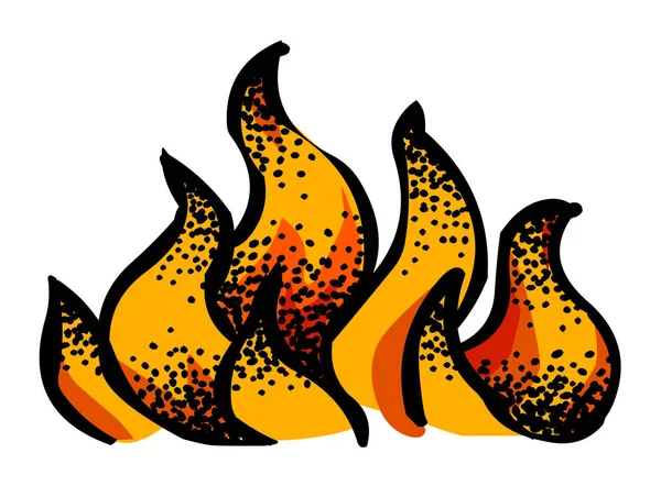 Imagen de dibujos animados de Fire Icon — Vector de stock