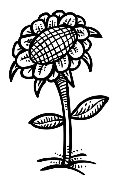 꽃 아이콘의 만화 이미지입니다. 봄 기호 — 스톡 벡터