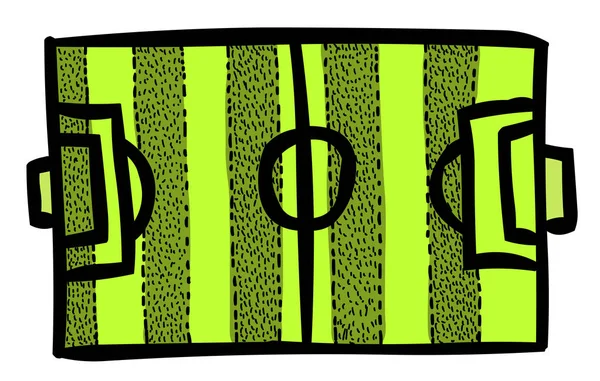 Imagen de dibujos animados del campo de fútbol — Vector de stock