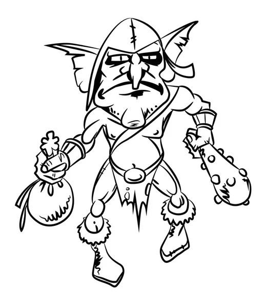 Rajz-félének goblin — Stock Vector