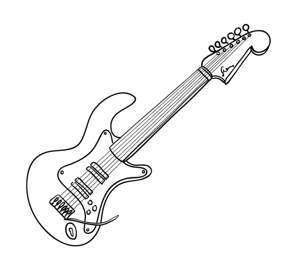 Imagen de dibujos animados de la guitarra — Vector de stock