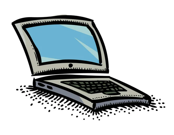 Cartoon image of Laptop Icon. Computer symbol — Stock Vector