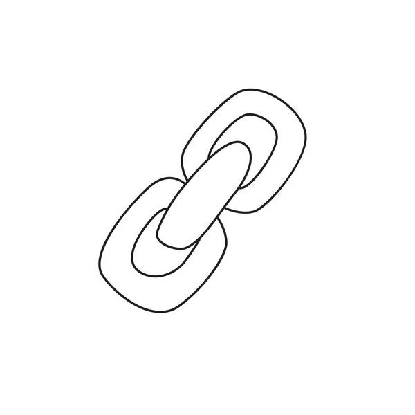 Kreskówka obraz ikony Link. Łańcuch symbol — Wektor stockowy