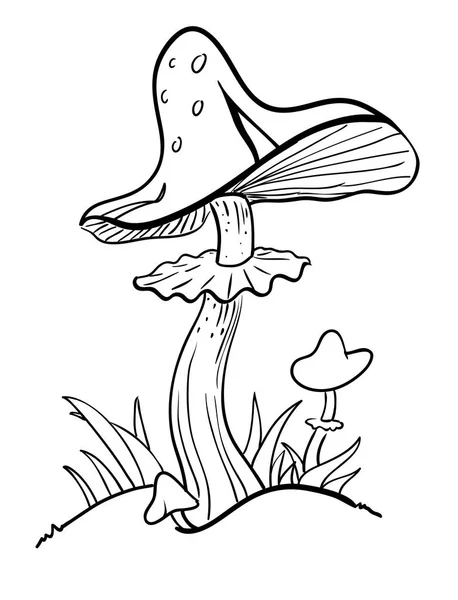 Immagine cartone animato di funghi — Vettoriale Stock